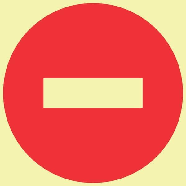 223.jpg No Entry (Photoluminescent) Safety Sign (E24) - SABS/SANS Approved