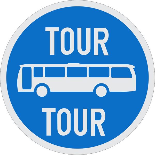 Tour Buses Only road sign (R129)