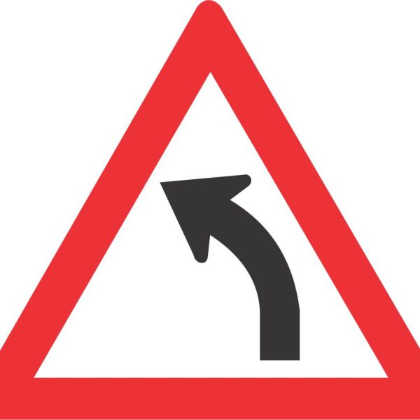 Gentle Curve (Left) road sign (W203)
