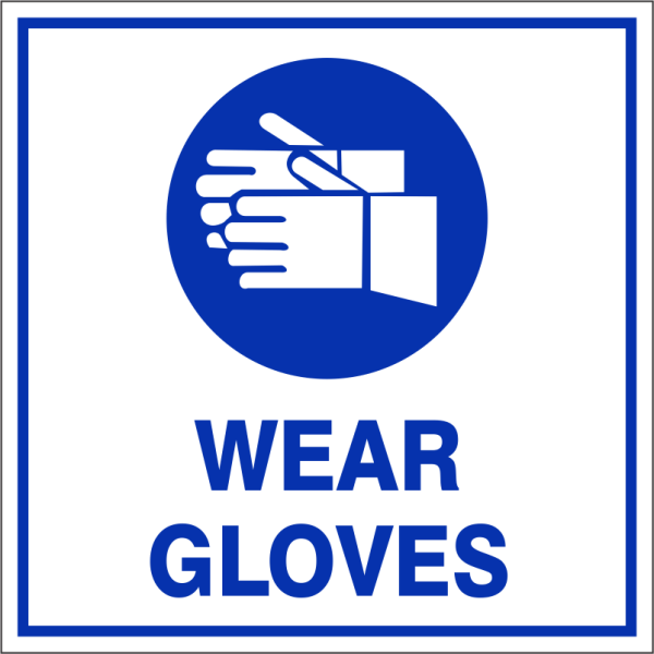 Wear Gloves safety sign (M12)