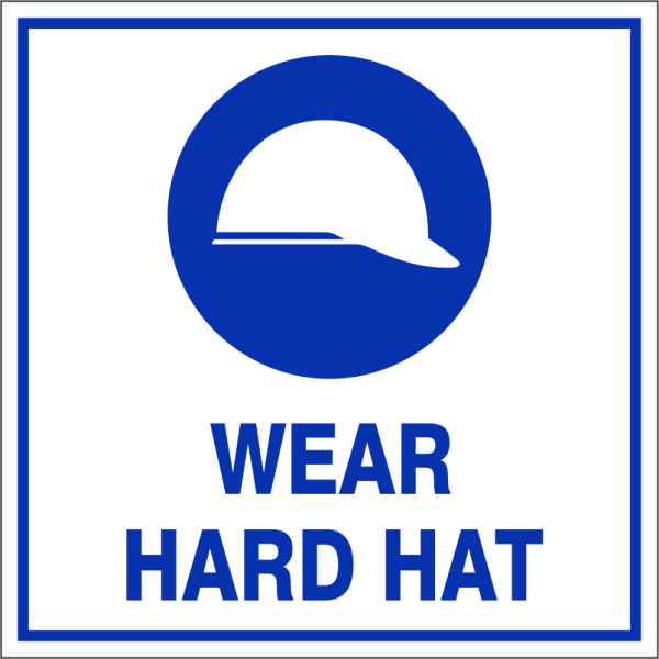 Wear Hard hat safety sign (M13)