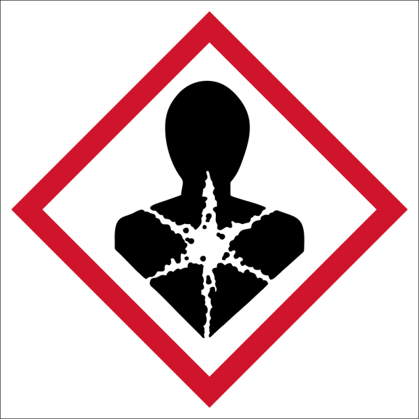 Asbestos Warning Safety Sign – Red White and Black Hazard Signage (ASB01)