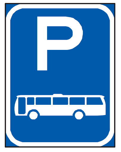 Bus parking Class 1 Retro Reflective Road Sign (R301-P)