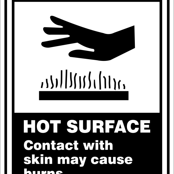 Caution : Hot surface safety sign (CAU078)