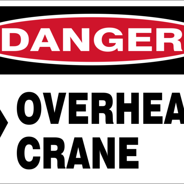 Danger : overhead crane safety sign (DAN118)