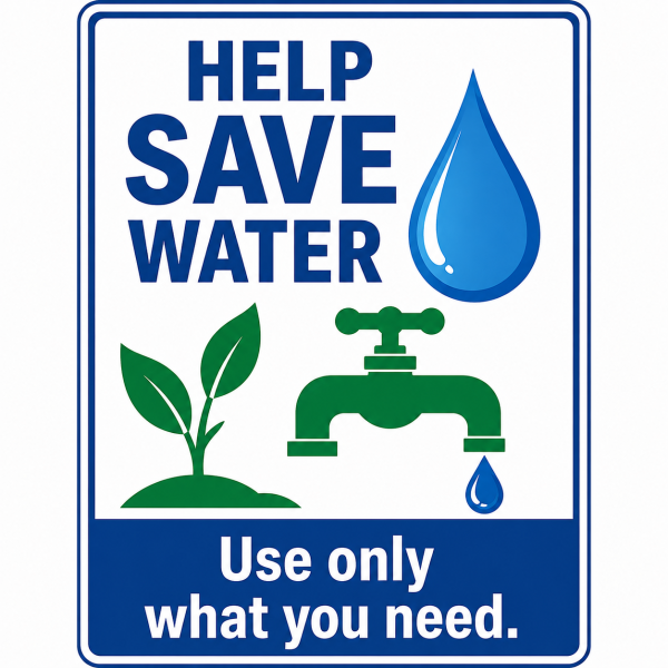 ENV006-Helpsavewater.useonlywhatyouneed.safetysignonline.co_.za_.png Help Save Water – Use Only What You Need Safety Sign (ENV006)