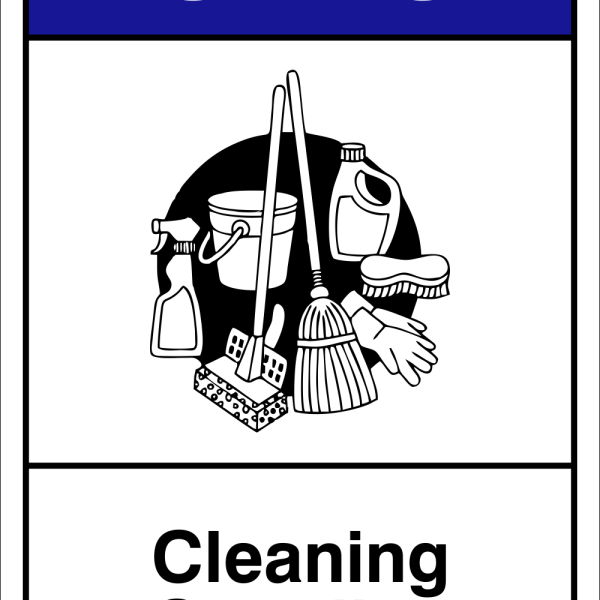 Notice : Cleaning Supplies safety sign (HYG07)