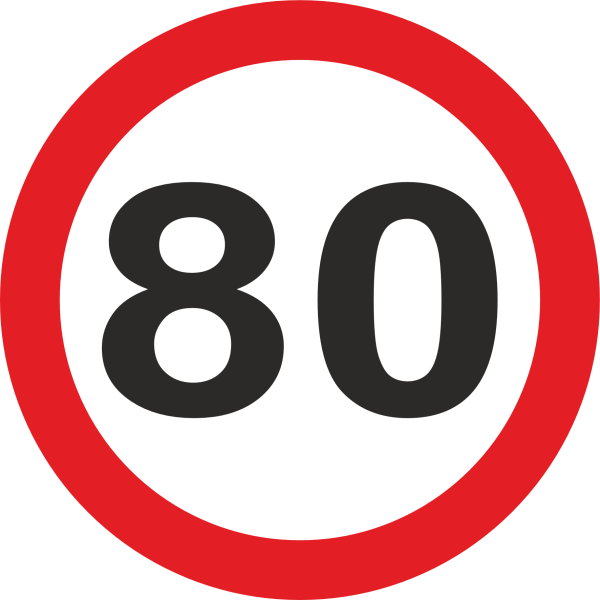 R201-80-SpeedLimitRoadsign.png 80km Speed Limit road sign (R201) 80