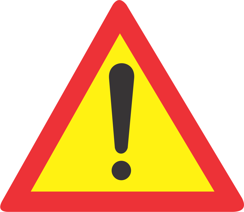 TW339.png General Warning Temporary road sign (TW339)