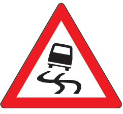 W333-SlipperyRoad.png Slippery Road Class 1 Retro Reflective Traffic sign (W333)