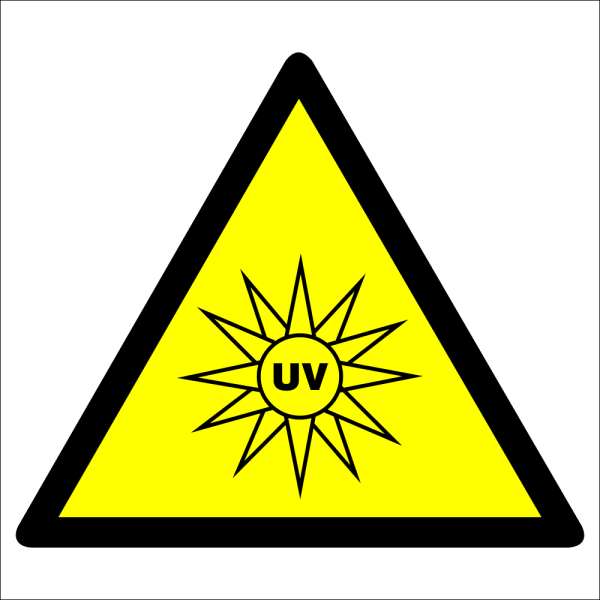 Warning UV light safety sign (WARN10)