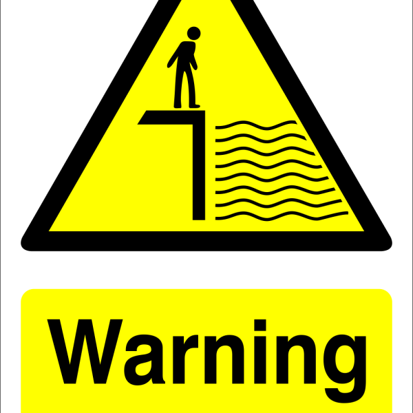 Warning deep water safety sign (WARN02)