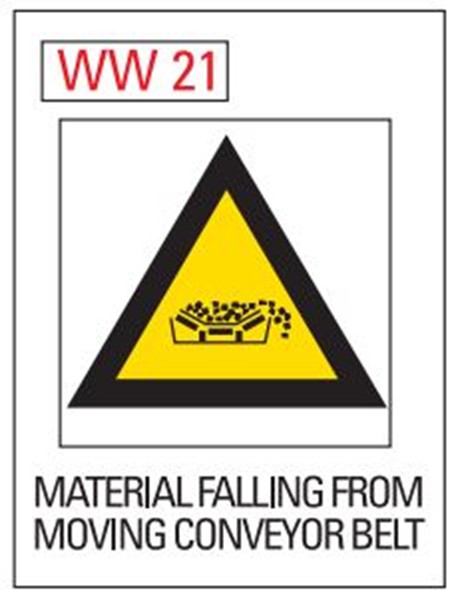 Materials Falling From Moving Conveyor Belt