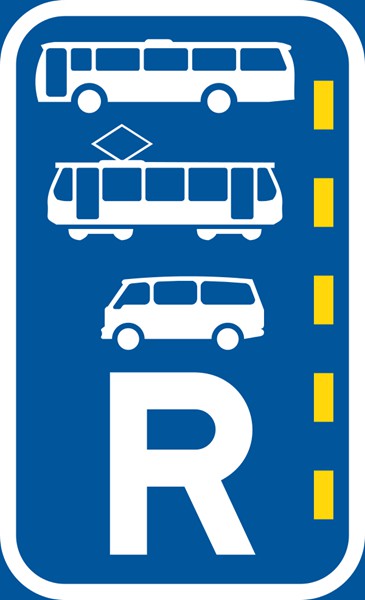 R346 – Reserved Lane For Buses Trams And Mini Buses